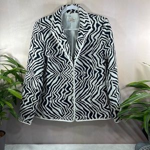 🦓🌱KIM ROGERS🌱🦓  Zebra Print Silk Lined Jacket